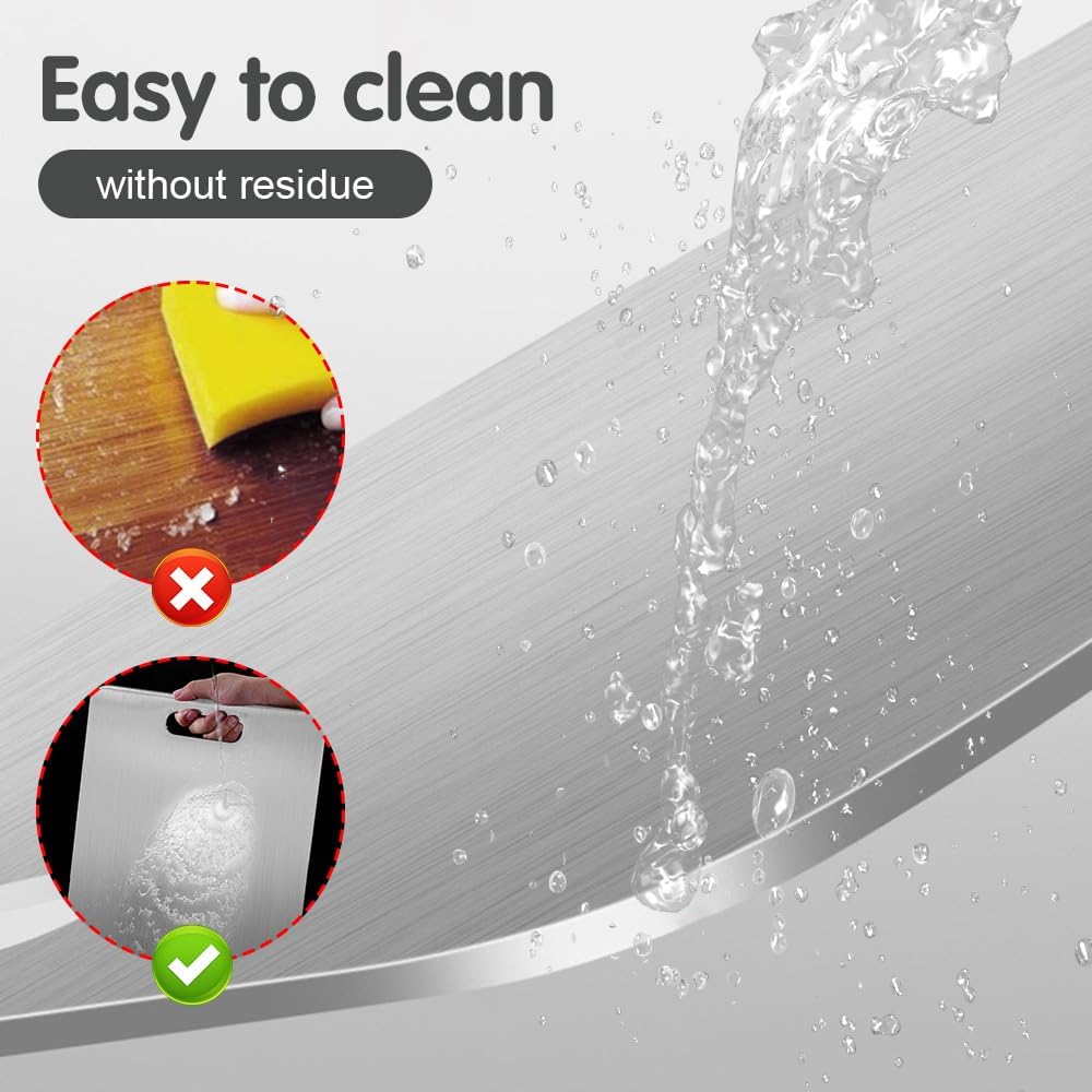 2025 New Katuchef Titanium Cutting Board - 100% Pure Titaniums Cutting Boards for Kitche, Upgrade Double Sided Food-Grade Titanium Board, Thick Cutting Board for Home Kitchen Cooking (A3#18"L x 12"W) - Image 6