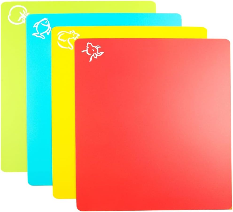 3 Pieces Flexible Cutting Board mats, Plastic Cutting Boards for Kitchen Cooking, Cutting board sheets for Meat and Vegetables, Dishwasher Safe - Image 9
