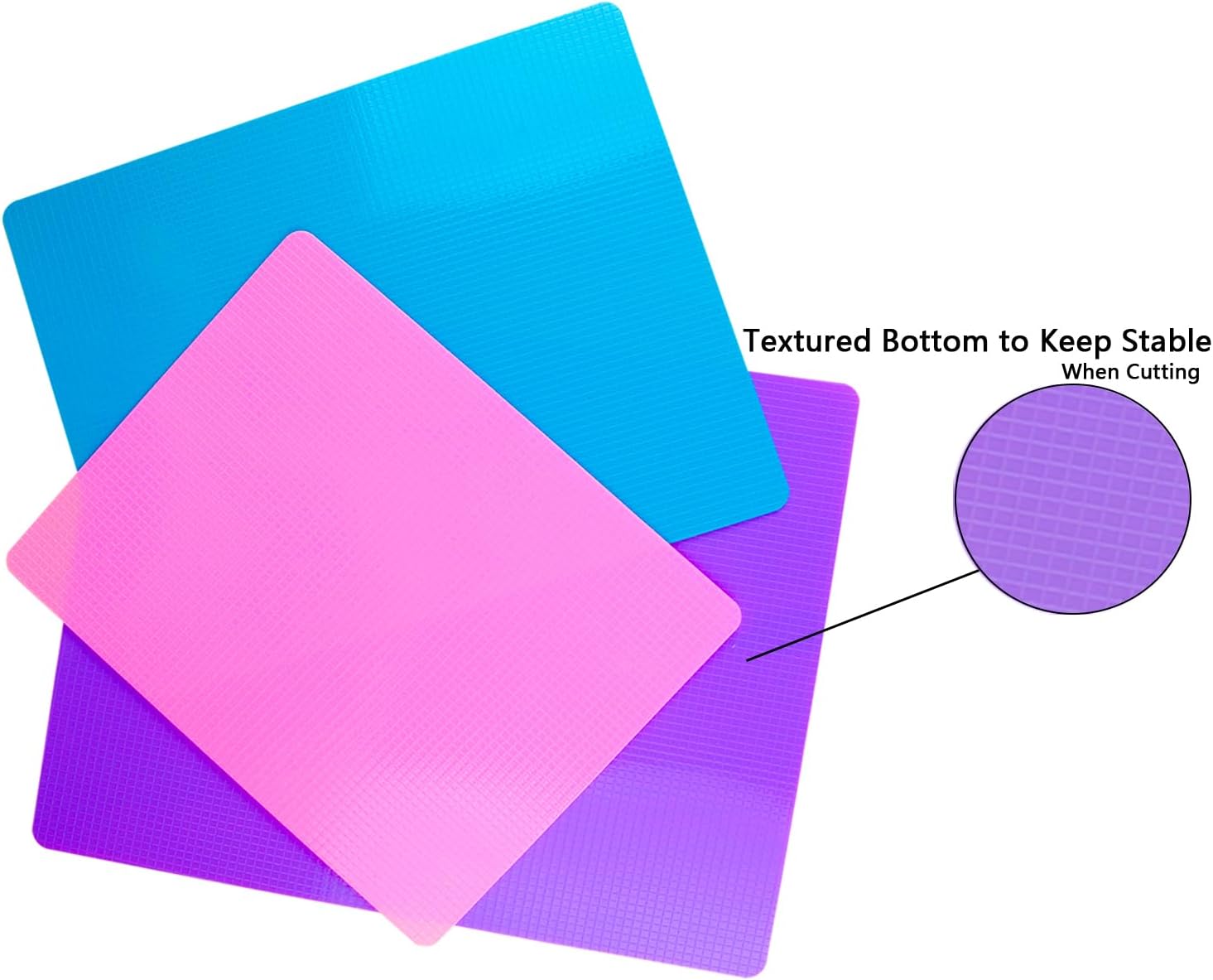 3 Pieces Flexible Cutting Board mats, Plastic Cutting Boards for Kitchen Cooking, Cutting board sheets for Meat and Vegetables, Dishwasher Safe - Image 3