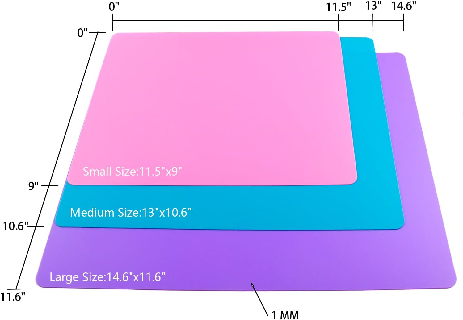 3 Pieces Flexible Cutting Board mats, Plastic Cutting Boards for Kitchen Cooking, Cutting board sheets for Meat and Vegetables, Dishwasher Safe - Image 2