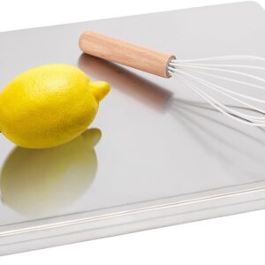 304 Stainless Steel Cutting Board for Kitchen – Large (40x30cm/15.7x11.8in) Non-Slip, Dishwasher Safe – Ideal for Meat, Vegetables, Fruits, Bread & Baking – Commercial & Home Use