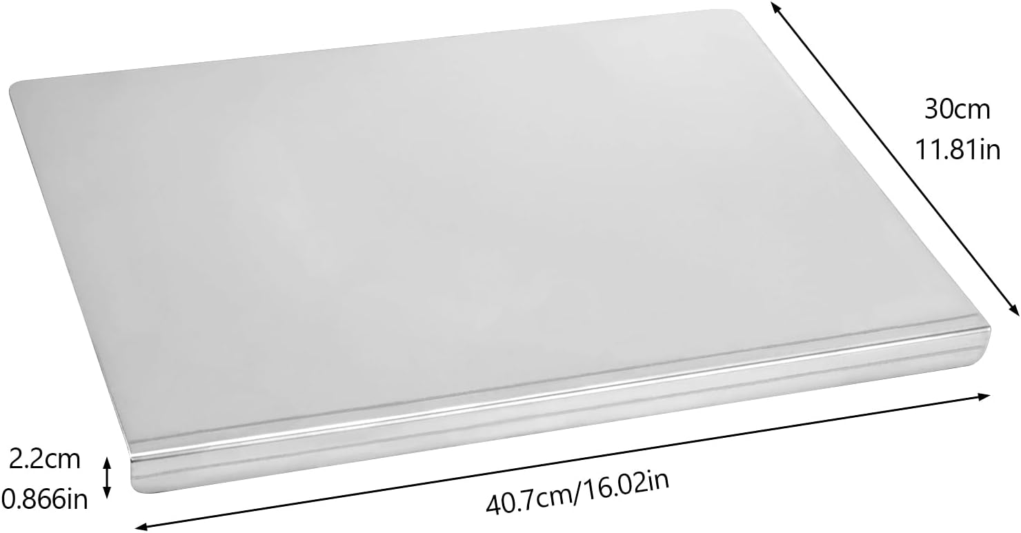 304 Stainless Steel Cutting Board for Kitchen – Large (40x30cm/15.7x11.8in) Non-Slip, Dishwasher Safe – Ideal for Meat, Vegetables, Fruits, Bread & Baking – Commercial & Home Use - Image 3