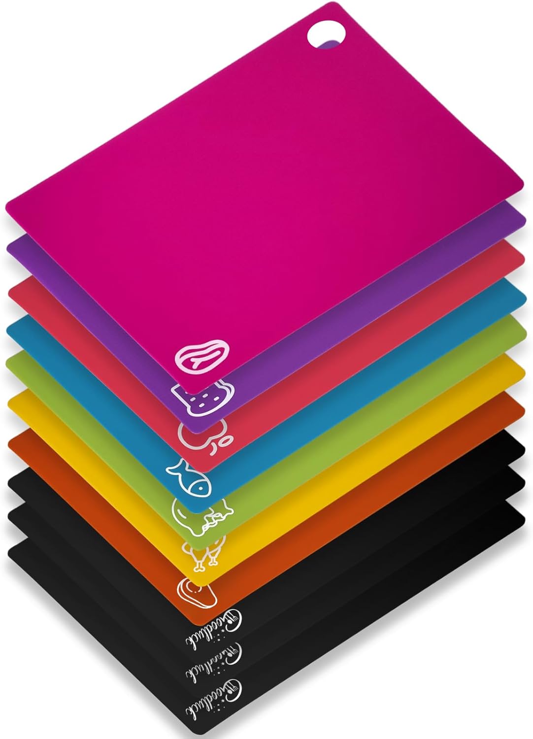 5 Pieces Flexible Cutting Boards, BPA Free Plastic Cutting Boards for Kitchen, Non Slip Cutting Mat for Meat and Vegetables, Thanksgiving - Image 7