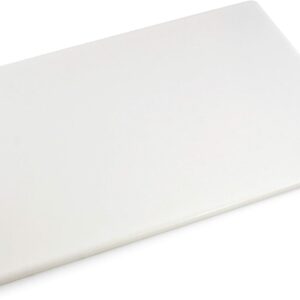 Commercial Grade Plastic Cutting Board 18 x 12 x 1/2 Thick High Density White Poly, NSF Certified and Dishwasher Safe for Food Service