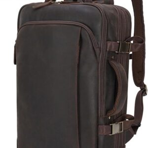DUYHBAWRS Travel Business Backpack Leather Men's Bag Multi functional Handbag Large Capacity Backpack