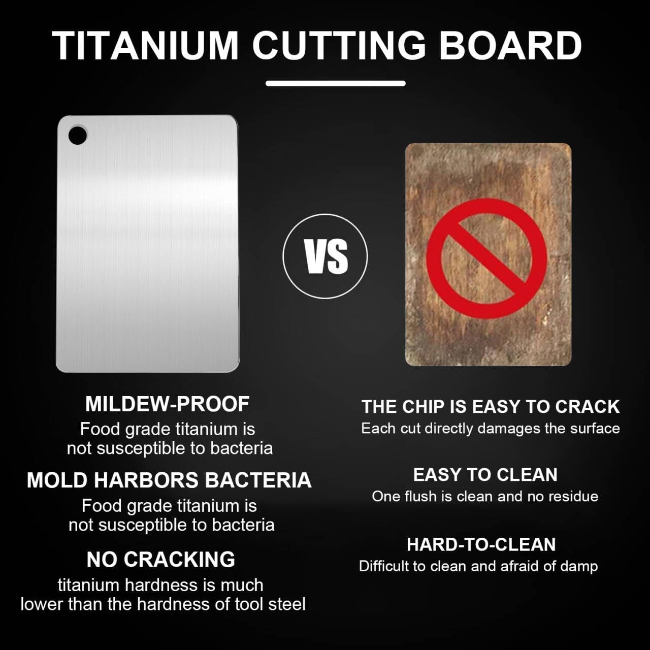 Katuchef Titanium Cutting Board,Katuchef Titanium Cutting Boards for Kitchen,Double-Sided Cutting Board for Vegetables And Meat, Easy To Clean and Store(L) - Image 7