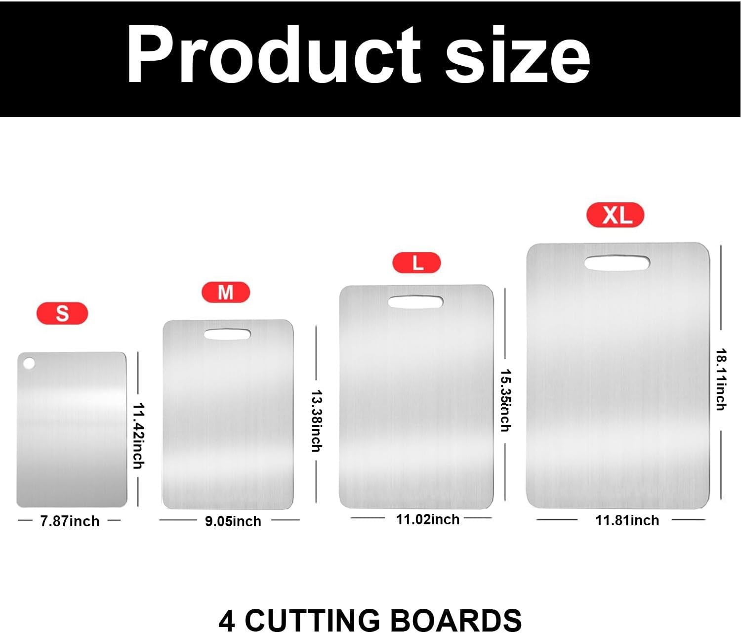 Katuchef Titanium Cutting Board,Katuchef Titanium Cutting Boards for Kitchen,Double-Sided Cutting Board for Vegetables And Meat, Easy To Clean and Store(L) - Image 8