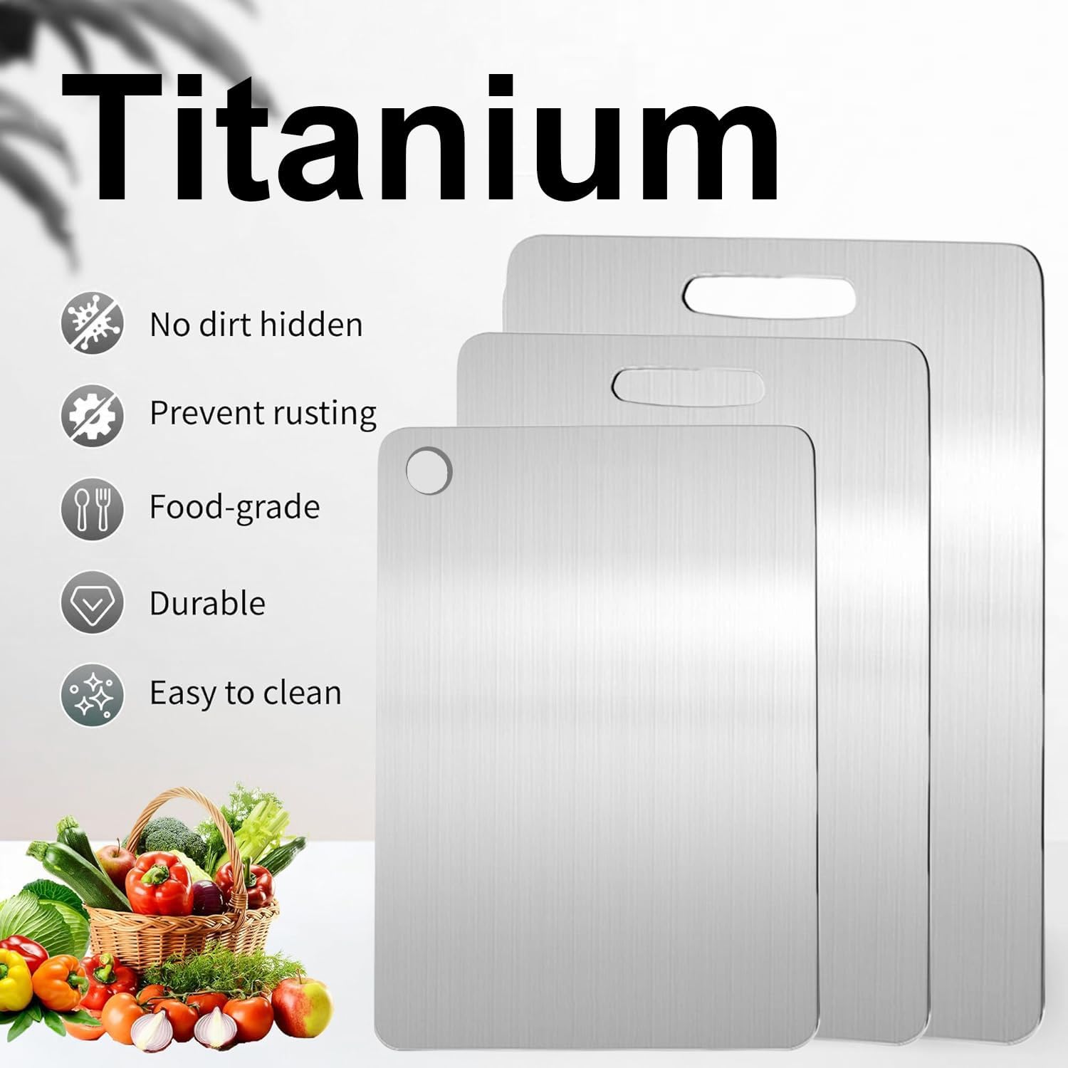 Katuchef Titanium Cutting Board,Katuchef Titanium Cutting Boards for Kitchen,Double-Sided Cutting Board for Vegetables And Meat, Easy To Clean and Store(L) - Image 6