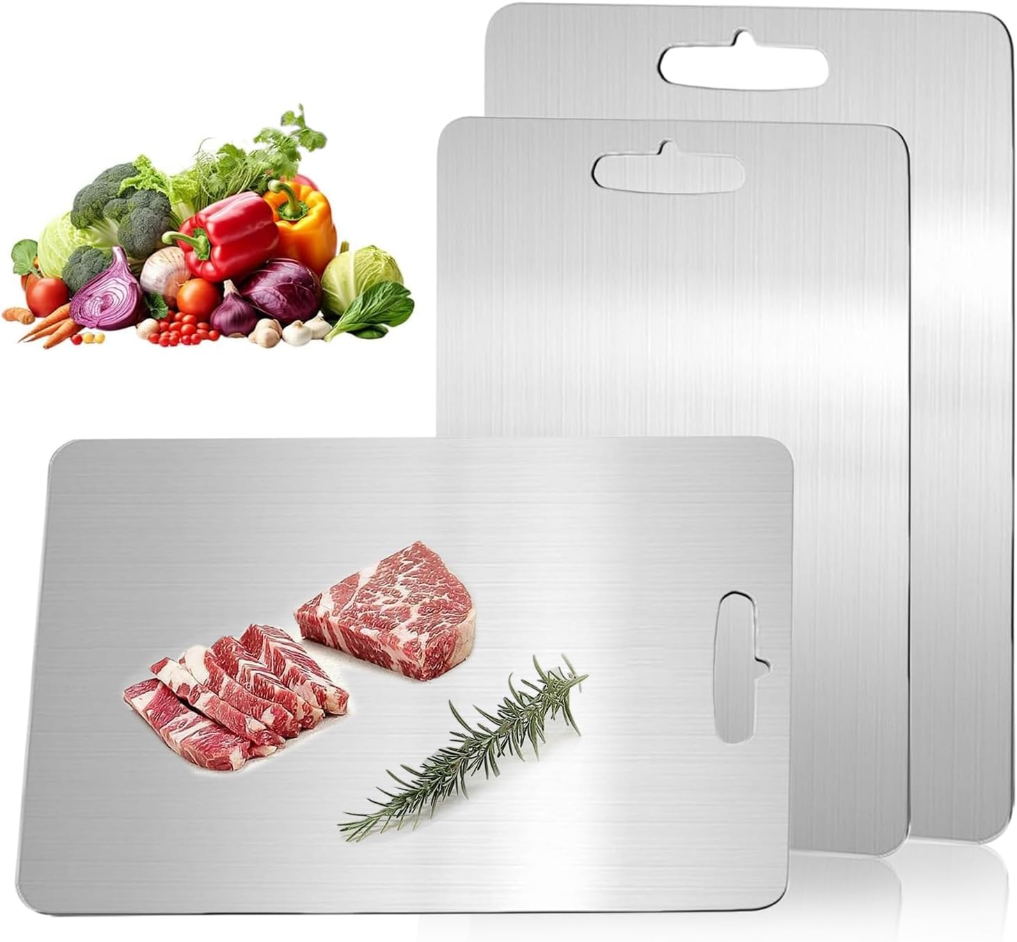 Katuchef Titanium Cutting Board,Katuchef Titanium Cutting Boards for Kitchen,Double-Sided Cutting Board for Vegetables And Meat, Easy To Clean and Store(L) - Image 9