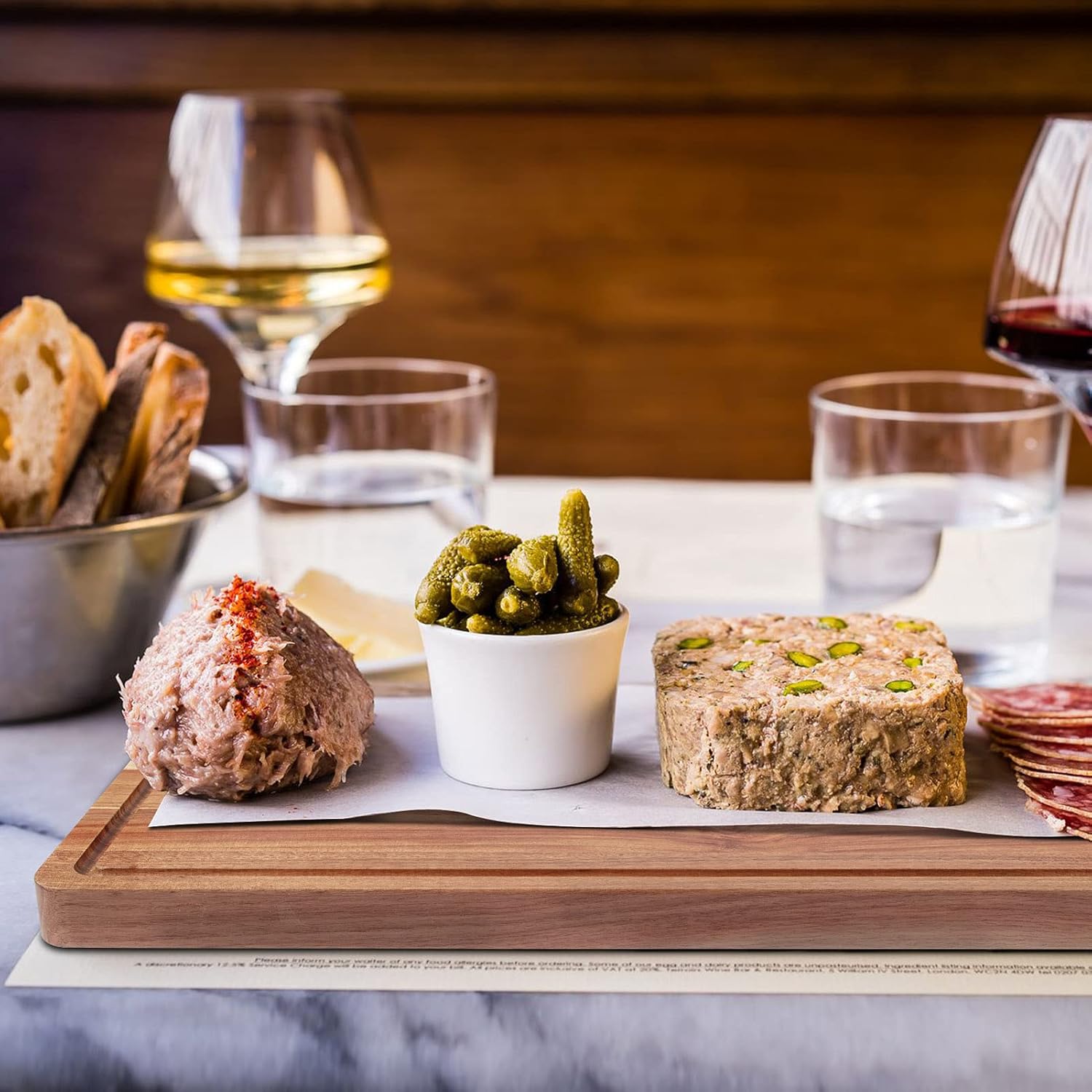 Large Acacia Wood Cutting Boards for Kitchen, 24 x 18 Inch Extra Large Wooden Cutting Board with Juice Groove, Reversible Butcher Block Cutting Board for Meat and Veggies - Image 7