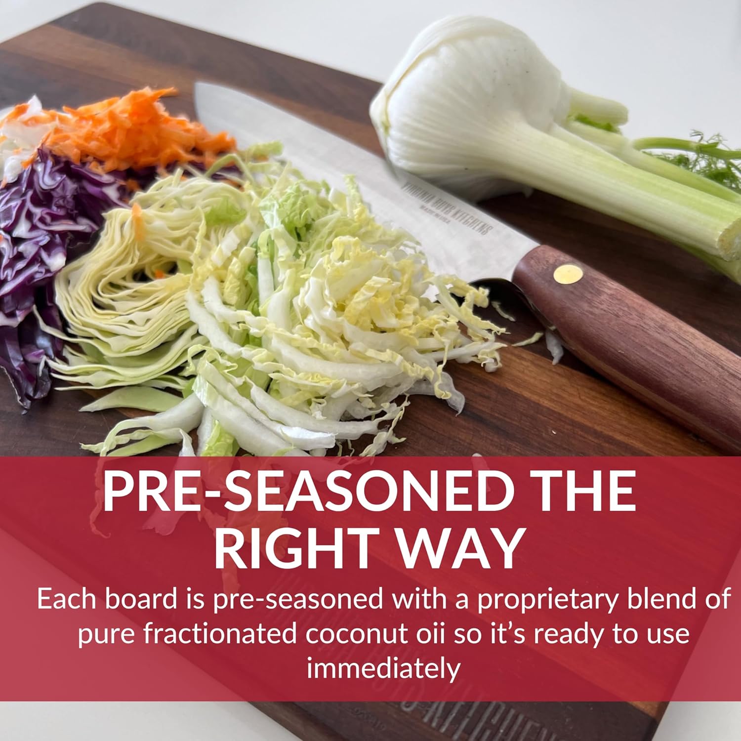 Made in USA Black Walnut Wood Cutting Board by Virginia Boys Kitchens - Butcher Block Wooden Carving Board with Juice Well made from Sustainable Hardwood (17x11) - Image 6