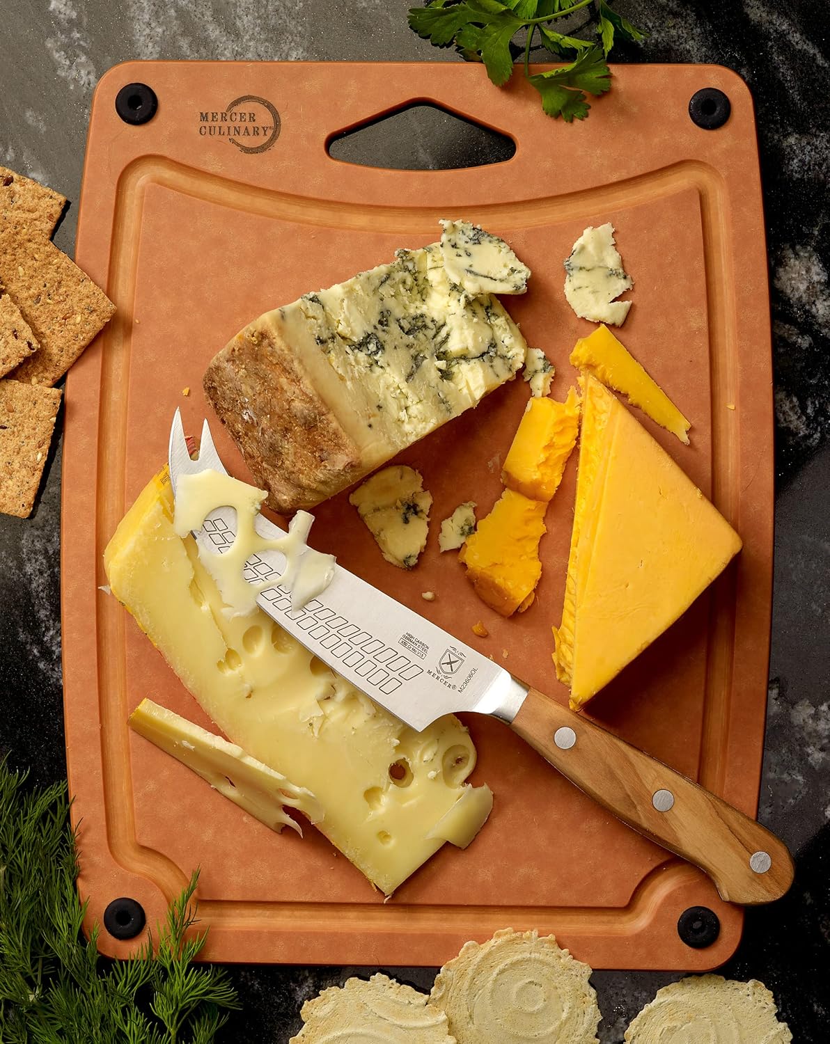 Mercer Culinary Composite Cutting Board 11 3\/4" x 9 1\/4", with Non Slip Feet and Juice Groove, Small - Image 2