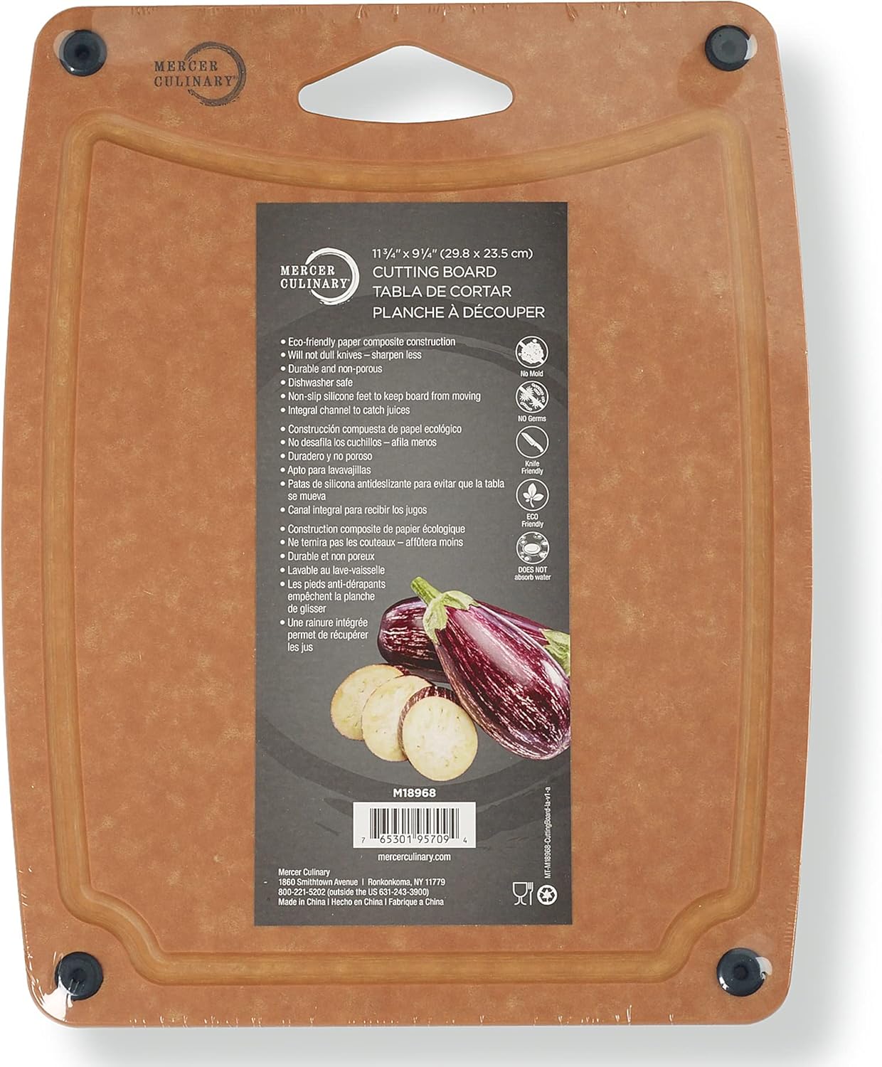 Mercer Culinary Composite Cutting Board 11 3\/4" x 9 1\/4", with Non Slip Feet and Juice Groove, Small - Image 9