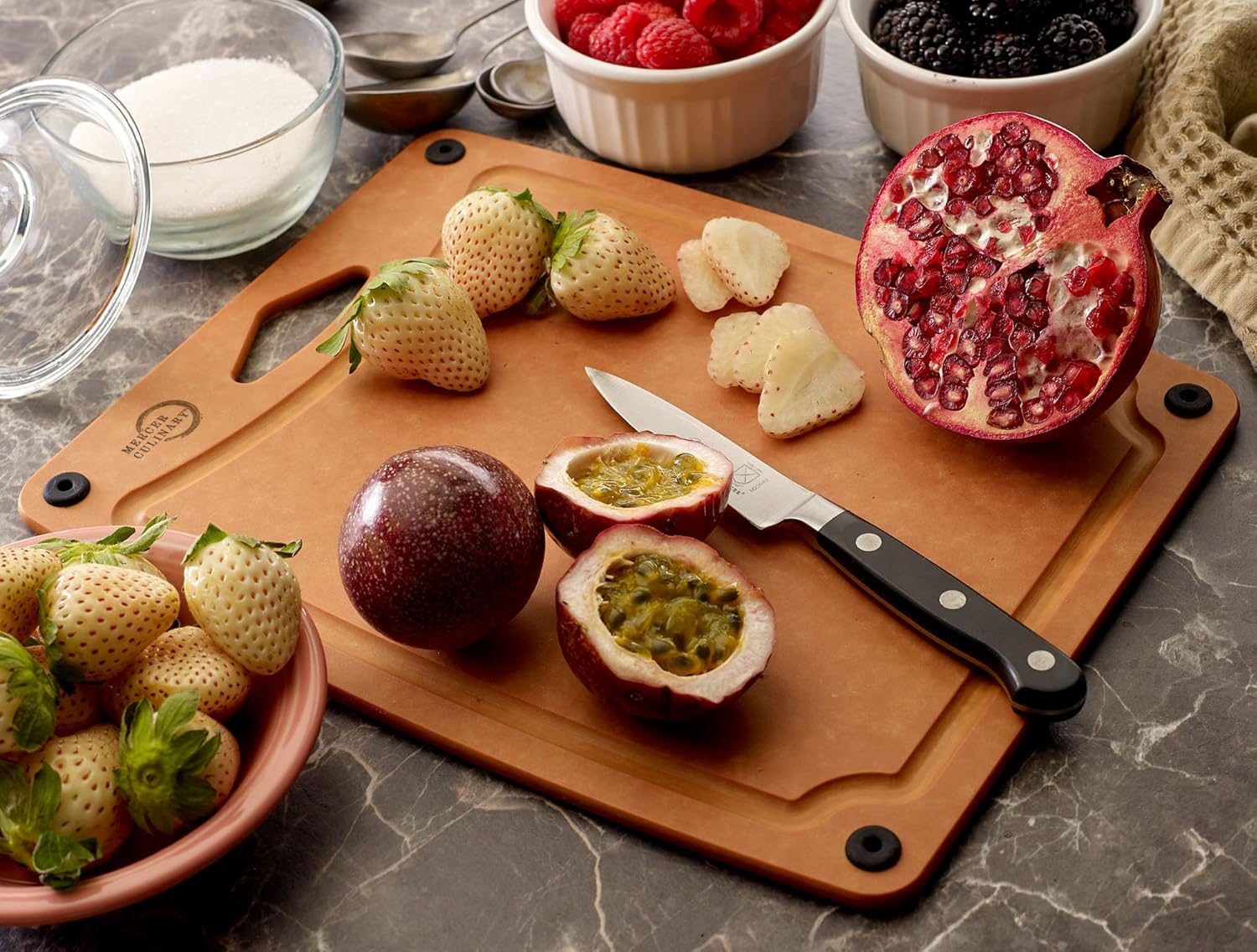 Mercer Culinary Composite Cutting Board 11 3\/4" x 9 1\/4", with Non Slip Feet and Juice Groove, Small - Image 4