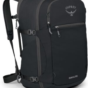 Osprey Daylite 44L Carry-On Travel Pack - Lightweight, Durable Backpack with Streamlined Design - Versatile, Spacious Bag for Weekend Trips or Business, Black