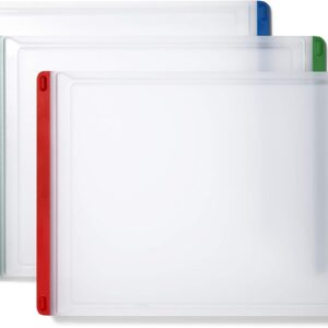 OXO Good Grips 3-Piece Plastic Everyday Cutting Board Set - Red, Green, Blue