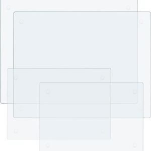 Phore Tempered Glass Cutting Board for Kitchen Counter, Clear Cutting Board for Countertop, Dishwasher Safe, Scratch Resistant, Heat Resistant, Shatter Resistant, Set of 4 (12"x16"x2, 8"x12"x2)