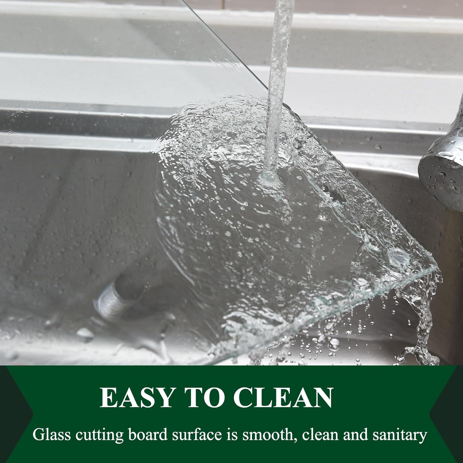 Phore Tempered Glass Cutting Board for Kitchen Counter, Clear Cutting Board for Countertop, Dishwasher Safe, Scratch Resistant, Heat Resistant, Shatter Resistant, Set of 4 (12"x16"x2, 8"x12"x2) - Image 8