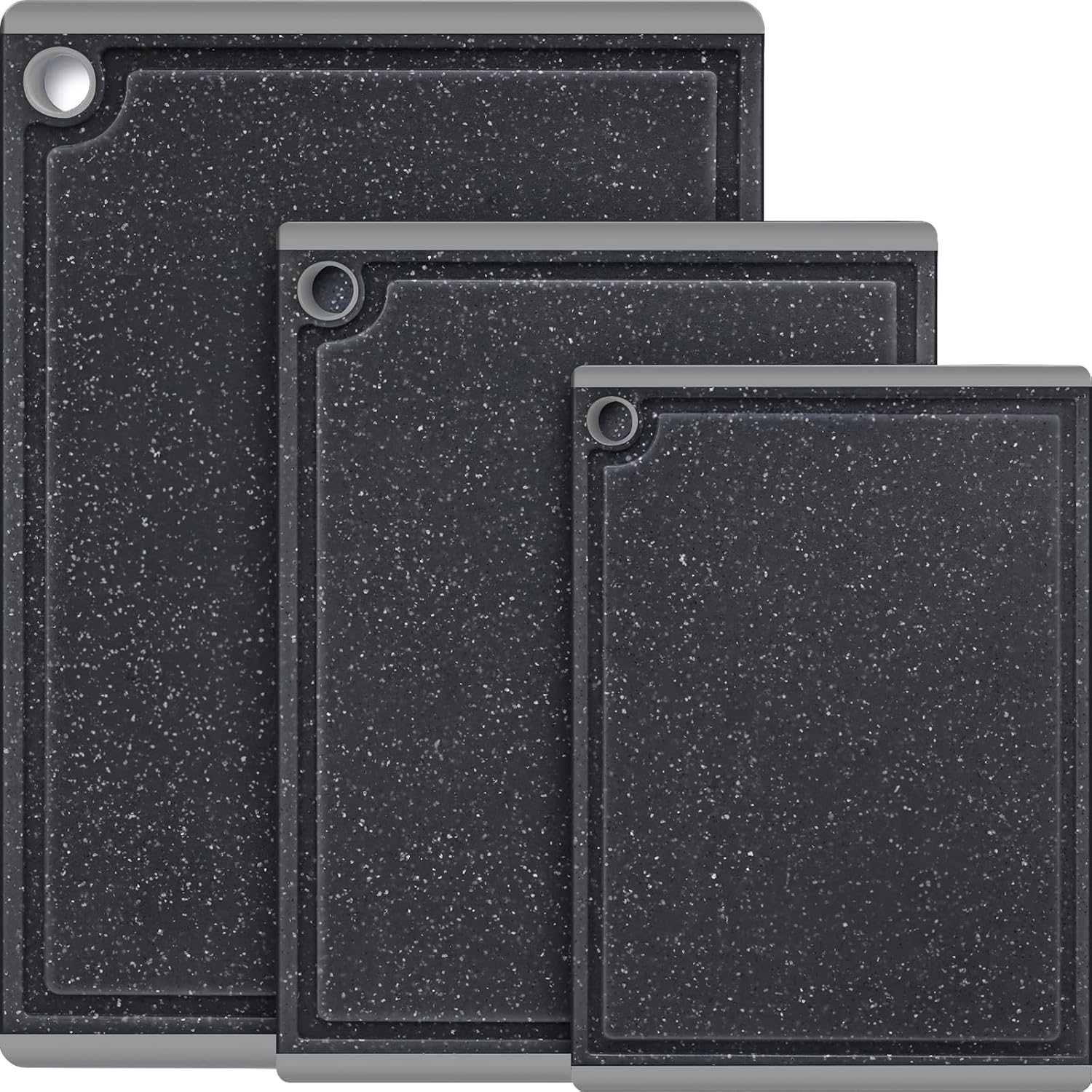 Plastic Cutting Boards for Kitchen, 3-Piece Large Cutting Board Set Dishwasher Safe Chopping Boards with Non-slip Feet and Juice Grooves, Kikcoin - Image 11