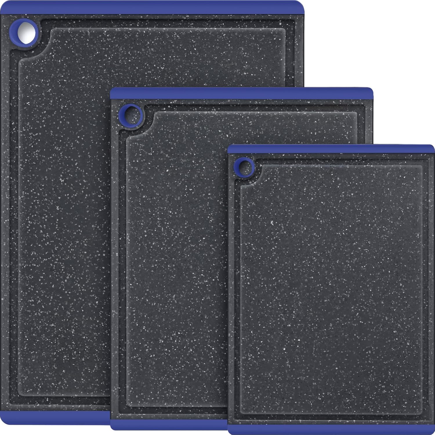 Plastic Cutting Boards for Kitchen, 3-Piece Large Cutting Board Set Dishwasher Safe Chopping Boards with Non-slip Feet and Juice Grooves, Kikcoin - Image 9