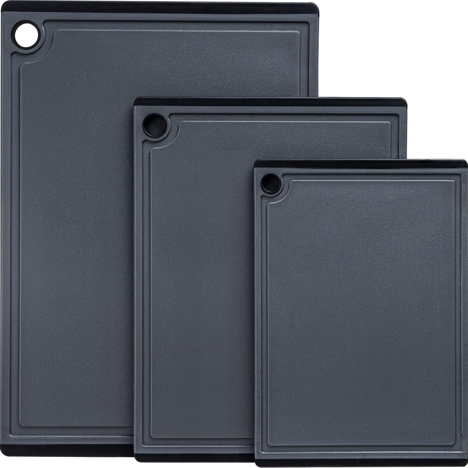 Plastic Cutting Boards for Kitchen, 3-Piece Large Cutting Board Set Dishwasher Safe Chopping Boards with Non-slip Feet and Juice Grooves, Kikcoin - Image 8