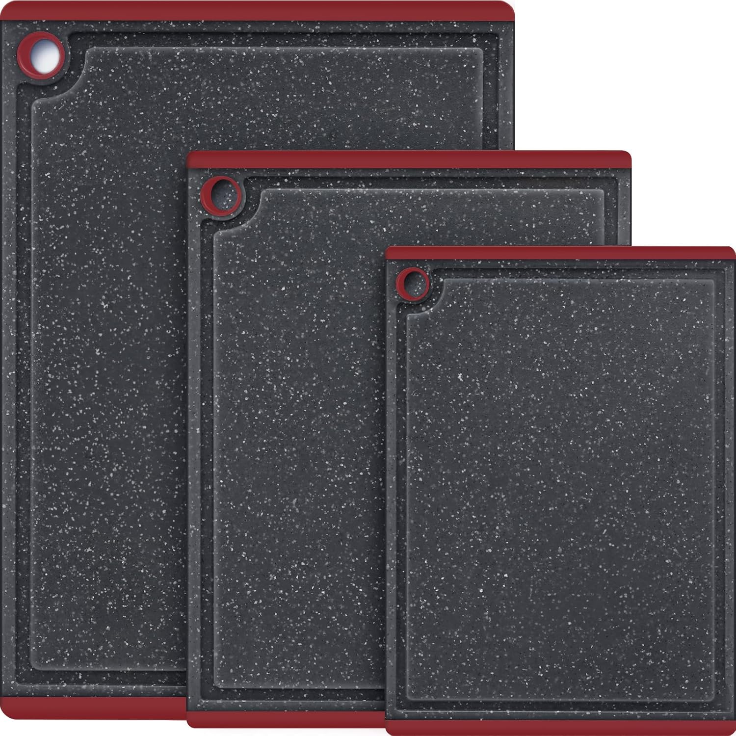 Plastic Cutting Boards for Kitchen, 3-Piece Large Cutting Board Set Dishwasher Safe Chopping Boards with Non-slip Feet and Juice Grooves, Kikcoin - Image 13