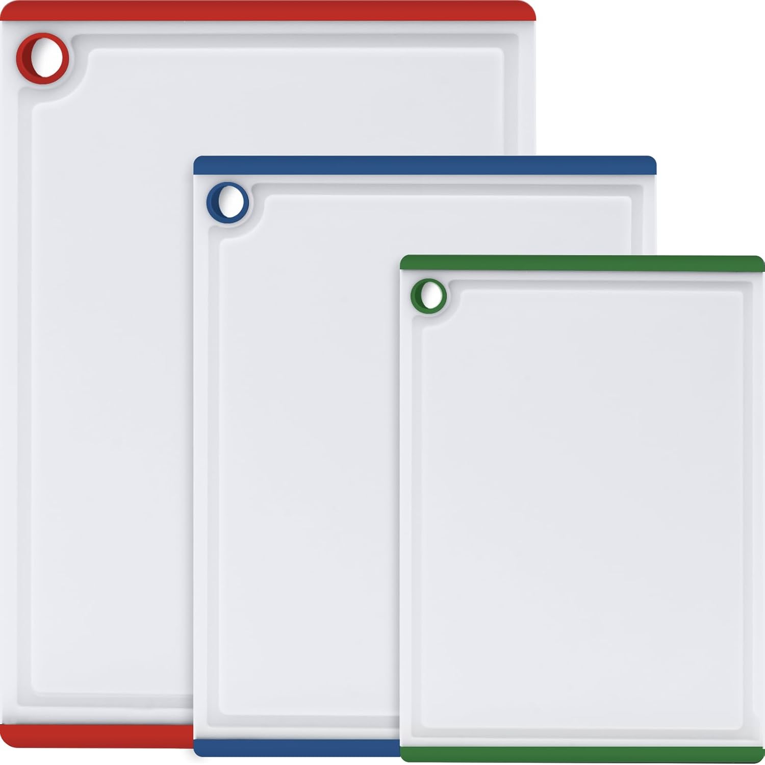 Plastic Cutting Boards for Kitchen, 3-Piece Large Cutting Board Set Dishwasher Safe Chopping Boards with Non-slip Feet and Juice Grooves, Kikcoin - Image 12