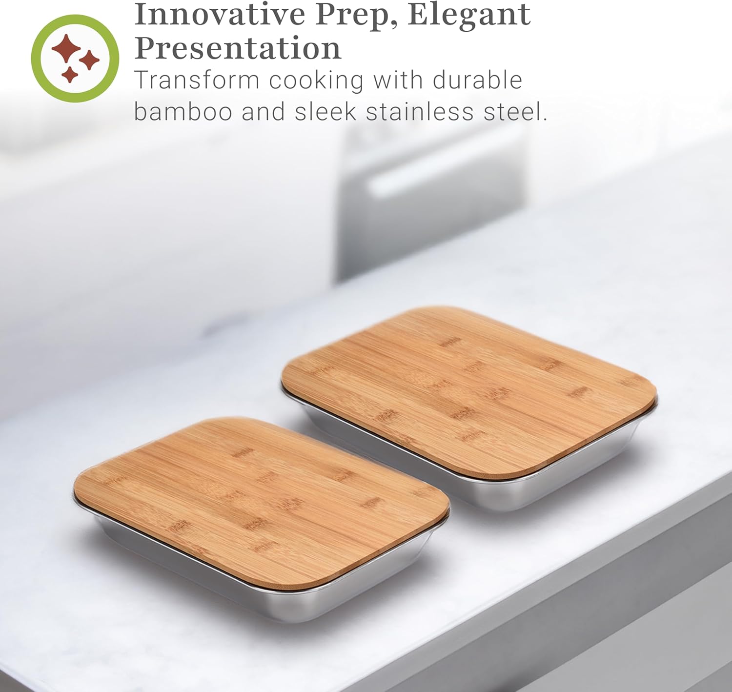 Prosumer's Choice Bamboo Cutting Board - Chopping Wood -Organic Bamboo Bamboo with Tray Stainless Steel Juice Catcher -15'' x 11'' 2'' inches 16''x12'' (PRCH-000120) - Image 5