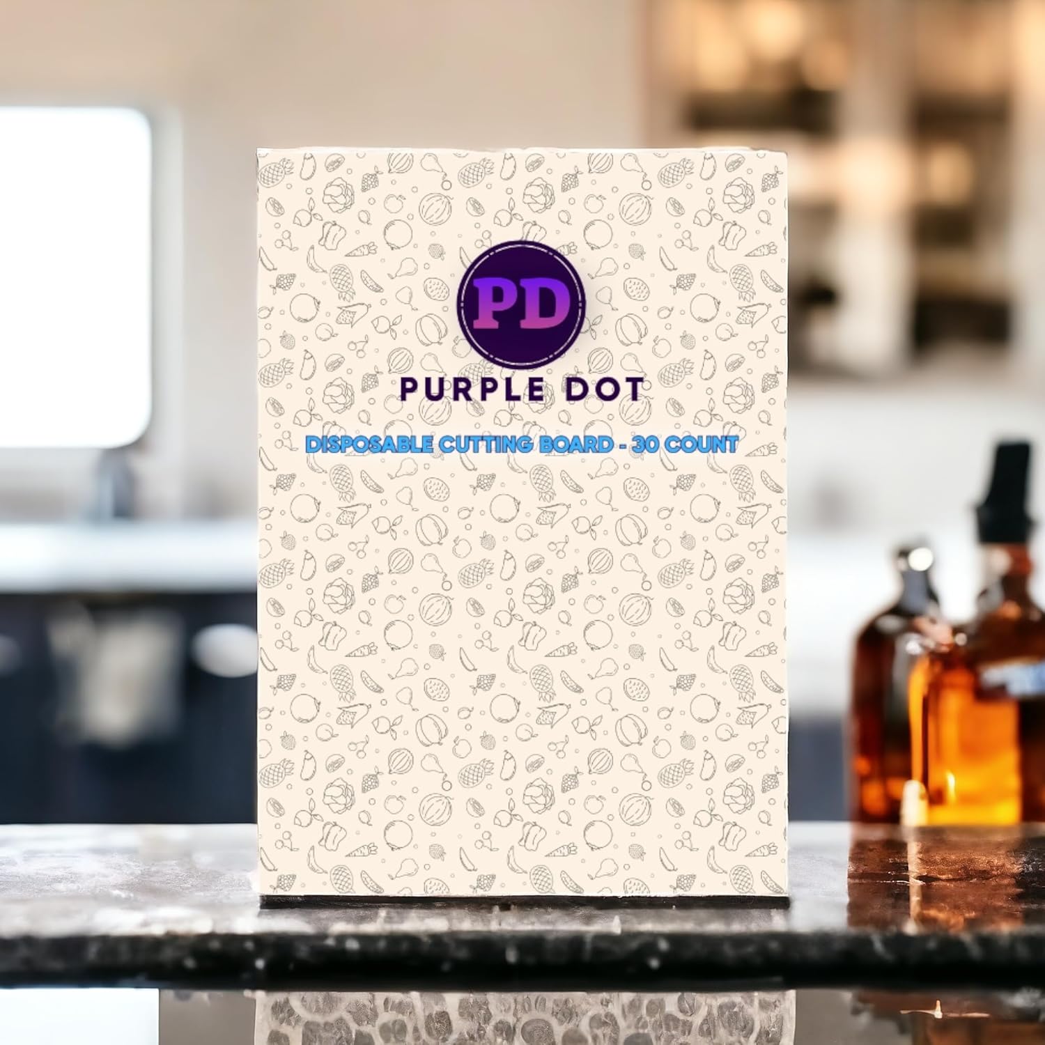 Purple Dot 30 Pc Disposable Cutting Board Sheets - Durable Chopping Board for Meat, Chicken, Fish, Vegetables; Large, Portable, Flexible Cutting Board Mats for Kitchen, Crafts and Art Project, Camping - Image 2