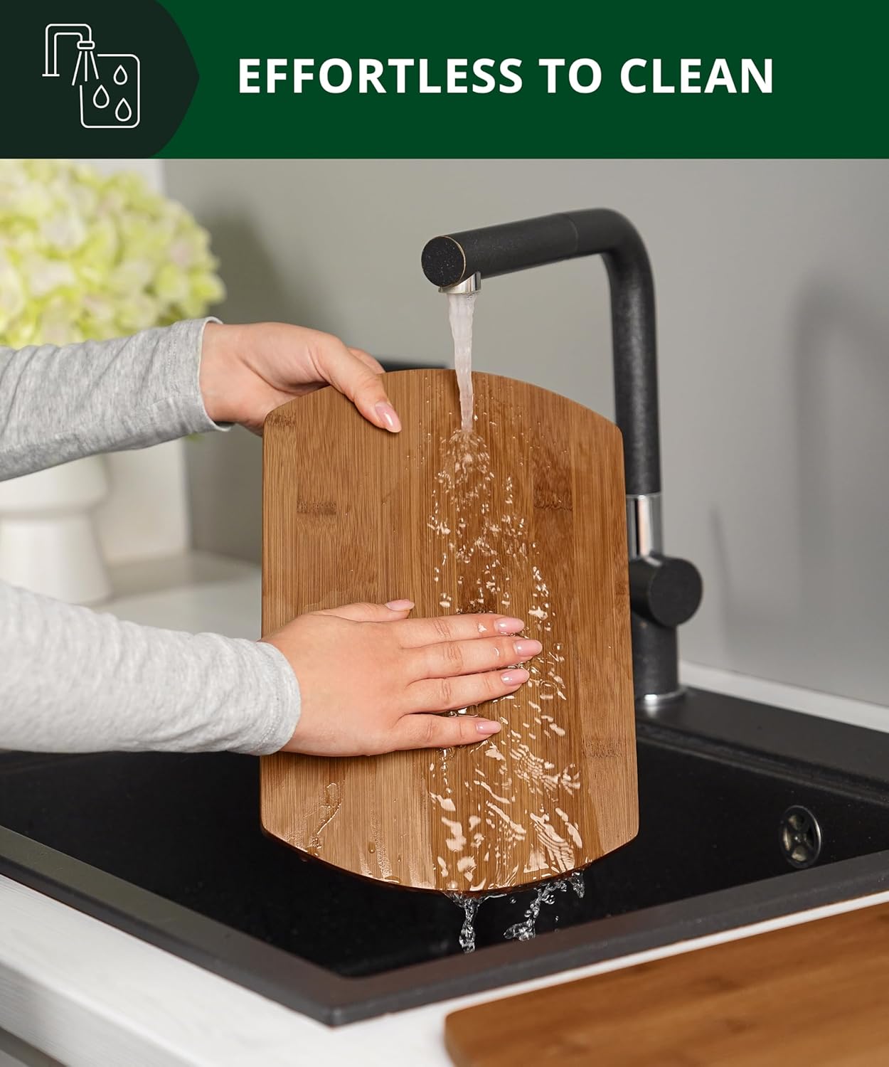 ROYAL CRAFT WOOD Cutting Boards for Kitchen - Wooden Cutting Board for Meal Prep & Serving, Non-Toxic Bamboo Chopping Board, Carbonized Bamboo Durable Charcuterie & Lightweight Serving Boards (2 pcs) - Image 7