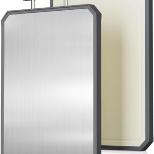 SNOWCLAD Stainless Steel Cutting Board,Double Sided Steel Cutting Boards for kitchen,Stainless Steel\/Wheat straw pp Large Board for meat,non toxic Chopping,16 * 11 Inch,Dishwasher Safe