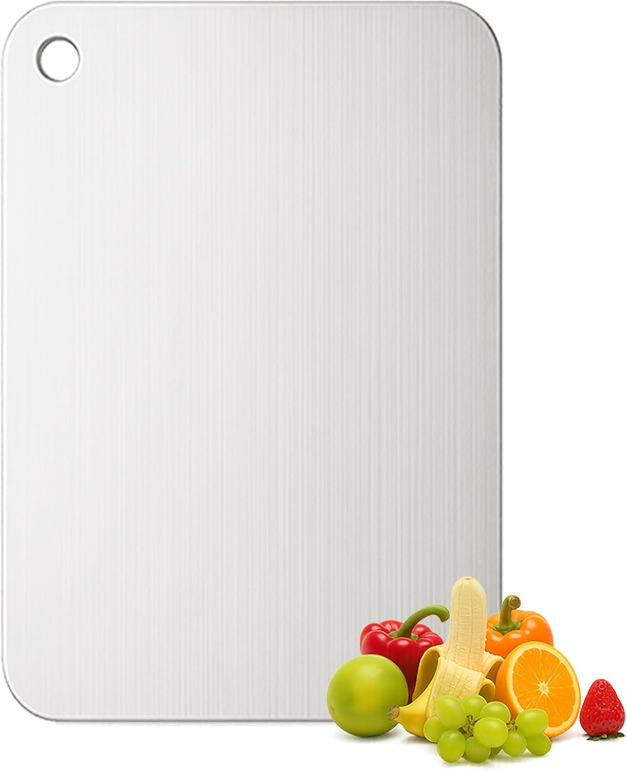 Titanium Cutting Board, 100% Pure Titanium Chopping Board for Kitchen, Hygiene & Durability Double Sided Cutting Board, Non-toxic Chopping Board, Dishwasher Safe (11.8\u201C x 7.9\u201D)