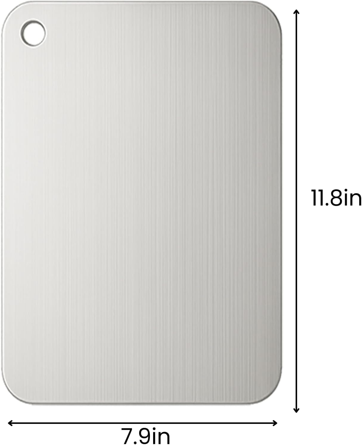 Titanium Cutting Board, 100% Pure Titanium Chopping Board for Kitchen, Hygiene & Durability Double Sided Cutting Board, Non-toxic Chopping Board, Dishwasher Safe (11.8\u201C x 7.9\u201D) - Image 2