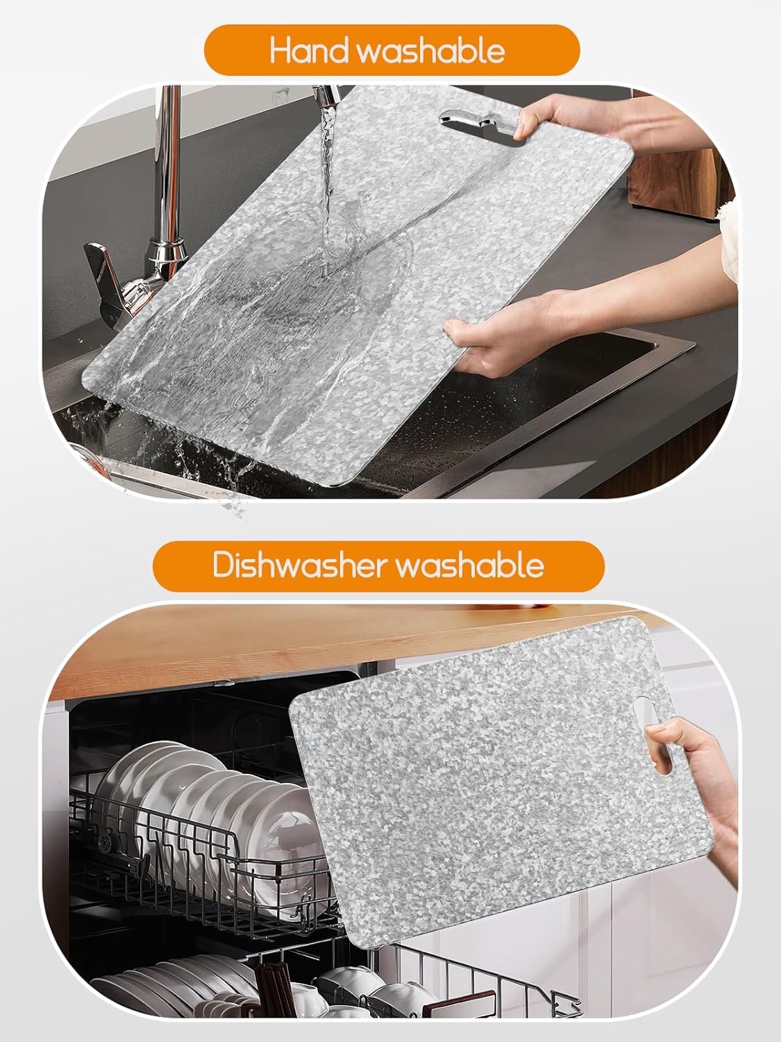 Titanium Cutting Board for Kitchen,Double Sided Pure Titanium Cutting Board,With Suspendable Handle,BPA Free, Dishwasher Safe (15.75“x11”) - Image 6