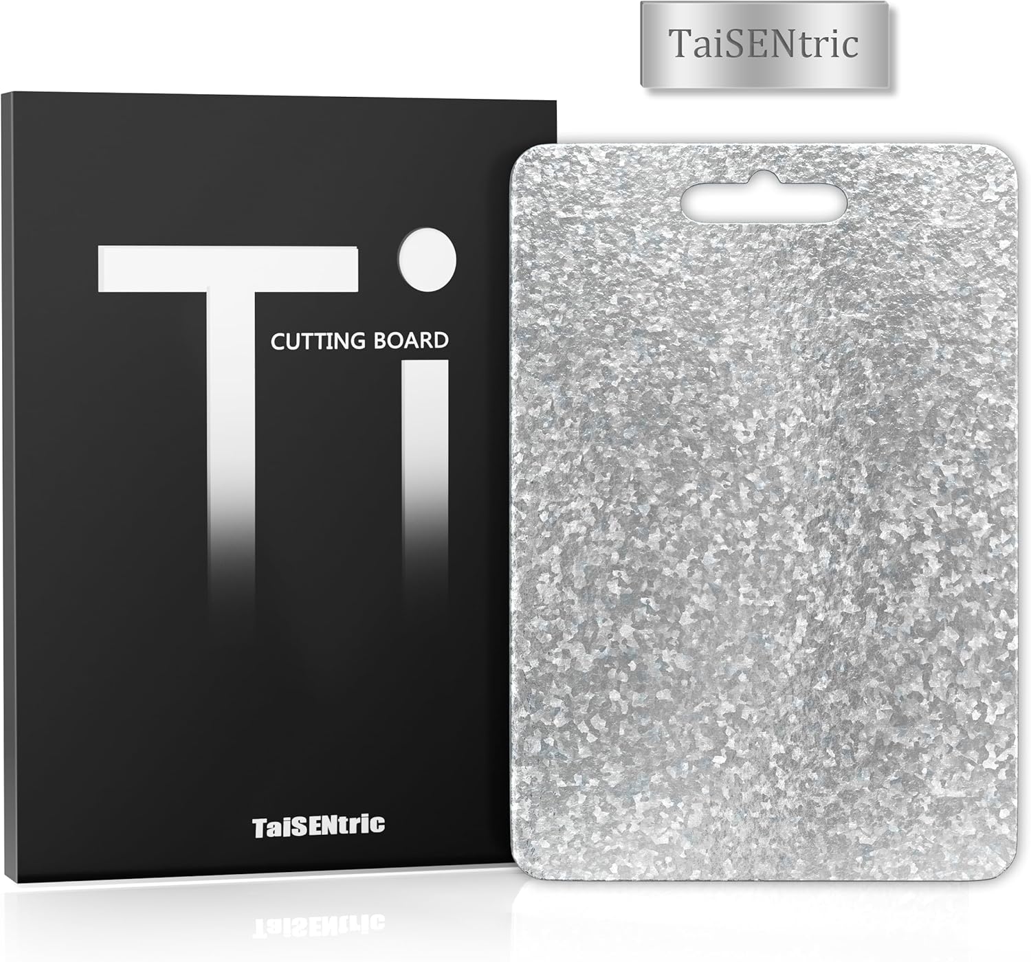 Titanium Cutting Board for Kitchen,Double Sided Pure Titanium Cutting Board,With Suspendable Handle,BPA Free, Dishwasher Safe (15.75“x11”)