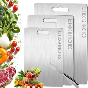 Titanium Cutting Board,100% Pure Titanium Cutting Boards for Kitchen, 2025 New Double Sided Food-Grade Chopping Board for Cutting Meat Vegetable Fruit (14"L x 10"W)