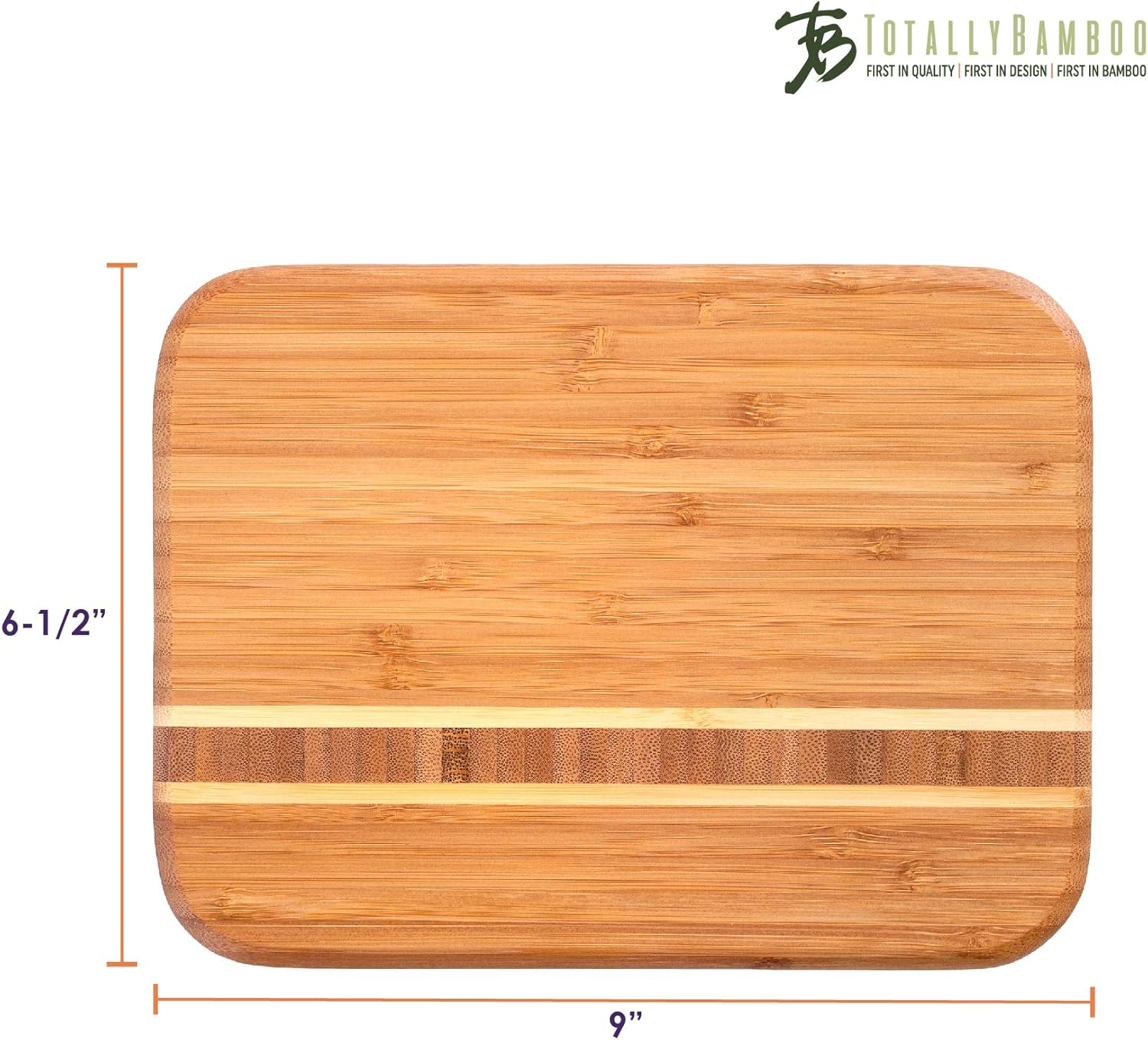 Totally Bamboo Barbados Bamboo Wood Cutting Board, 9" x 6.5" - Image 3