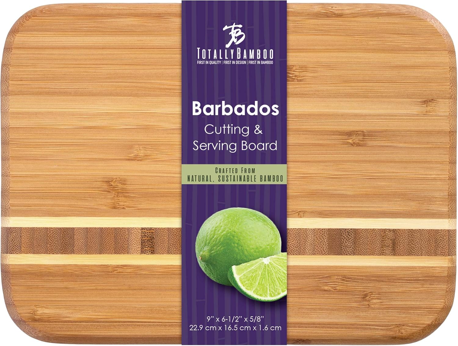 Totally Bamboo Barbados Bamboo Wood Cutting Board, 9" x 6.5" - Image 7