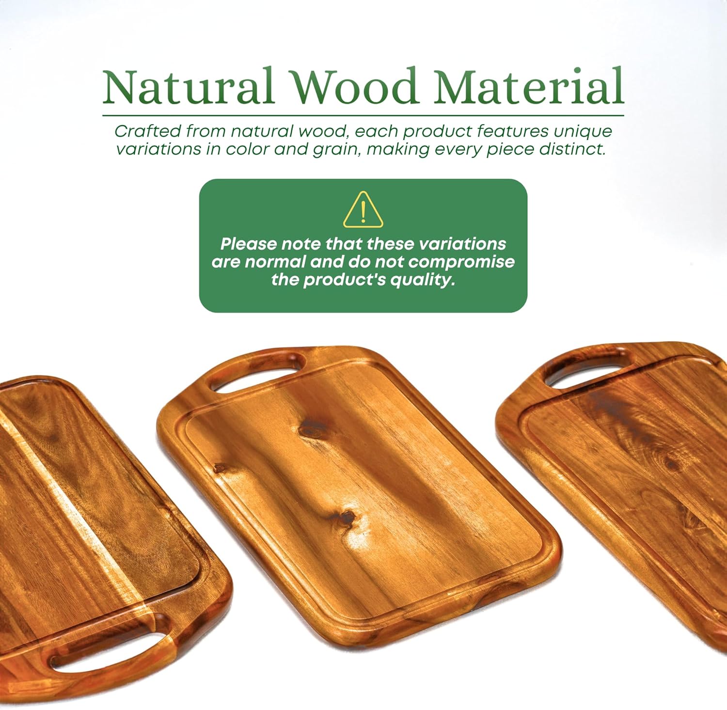 VieWood Acacia Wood Cutting Board with Juice Groove, Hanging Hole & Grip Handle for Meat, Vegetables and Cheese, Knife Friendly, Caperci Better Wood Chopping Board - Image 7